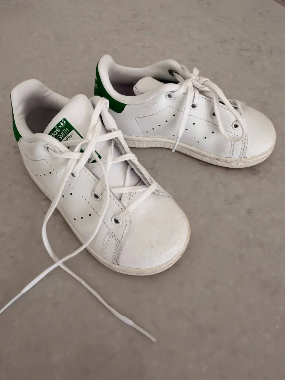 Adidas Originals Stan Smith Toddler Shoes White Green Leather Sneakers Kids Size
